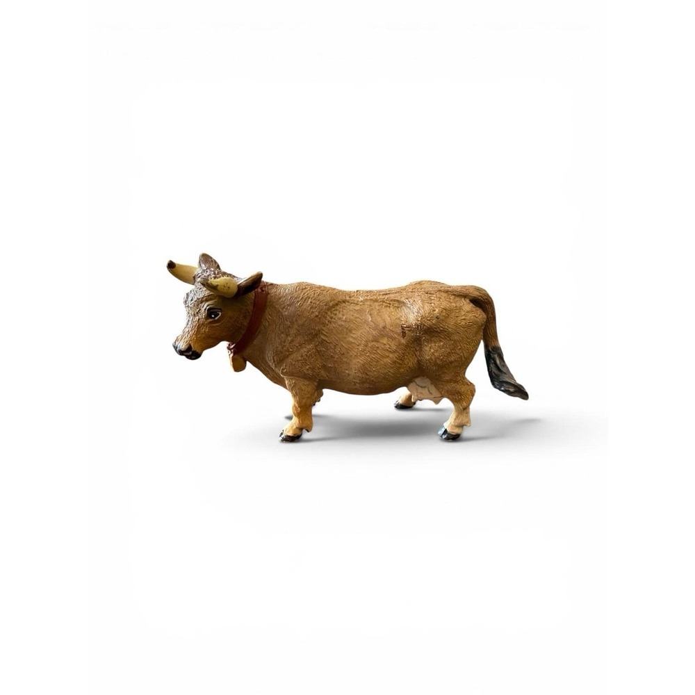 1998 Safari ltd. Brown Cow w/Horns Miami Fl 5" x 3"